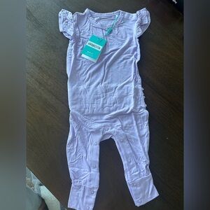 Posh Peanut Lavender Flutter Sleeve One-Piece